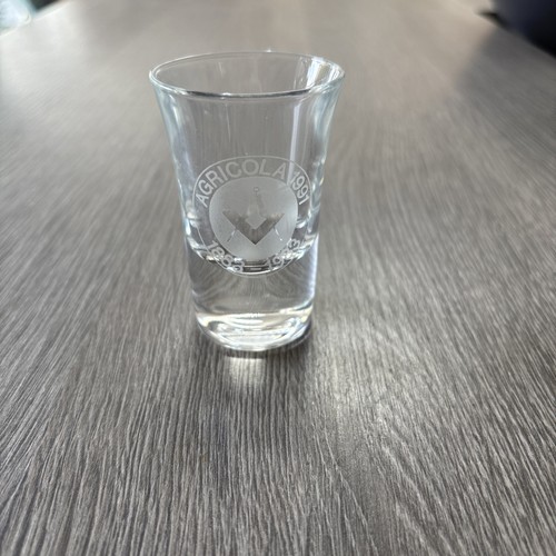 Vintage masonic shot glass - shot,