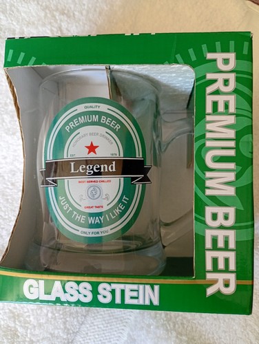 Legend glass tankard - , bnib