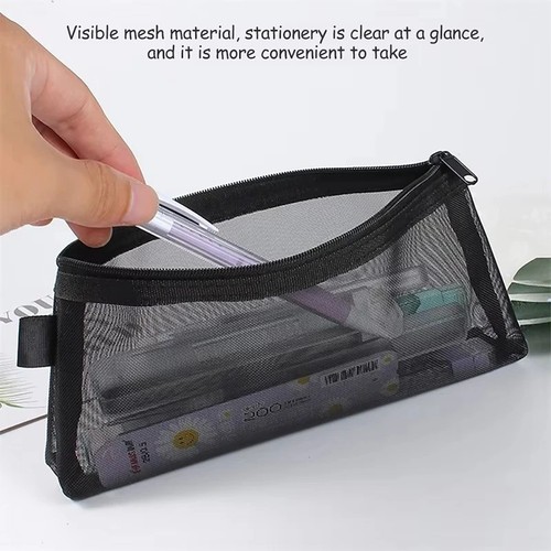 1pc clear mesh - mesh, pencil