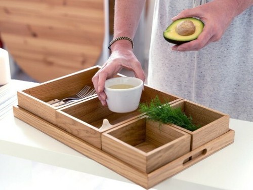 Sheesham tray square junk - sheesham,