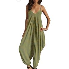 Ladies Long Harem Jumpsuit Playsuit Baggy Romper Ankle Long Leg 8-30