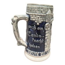 Vintage 5.5" German Beer Stein Mug Castle Themed- 7 4/6 FLOZ
