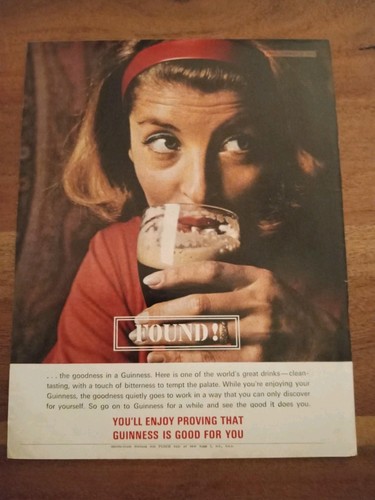 Guinness original 1964 print - guinness,