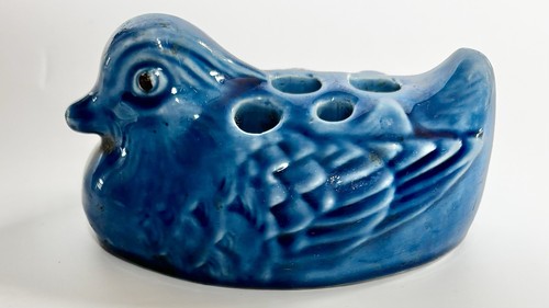 Vintage ceramic duck flower - ceramic,