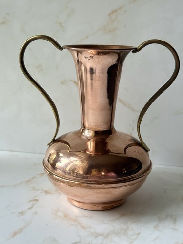 Vintage french copper vase - vintage,