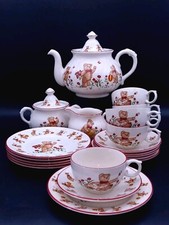 Mason's Ironstone Teddy Bears Tea Set for 6-1st Quality
