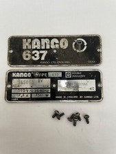 Kango Breaker 637 Aluminium Makers Model Label