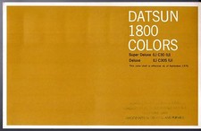 Nissan Datsun 1800 Laurel Colour & Trim 1970-71 UK Market Foldout Brochure 