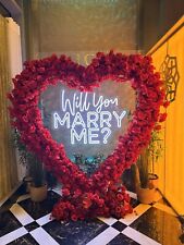 Proposal Decor | Floral Heart Arch *HIRE* In London.  Will You Marry Me Decor