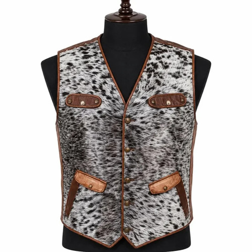 Genuine cowhide leather - genuine, vest