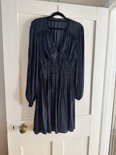 Navy blue maje dress - navy,