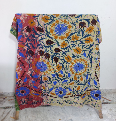 Vintage suzani embroidered - suzani,