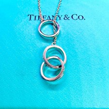 TIFFANY&Co. 1837 Interlocking Circle Necklace Sterling Silver SV925