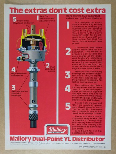 1978 mallory dual point - 1978, dual-point