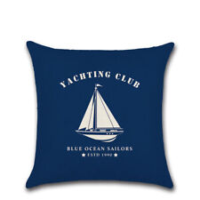 UK 18'' Nautical Art Sea Ocean Cushion Cover Pillow Cases Sofa Home Decor Anchor