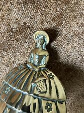 Nw8 Vintage Antique Style Brass Crinoline Lady Bell With Dinger 272 Grams