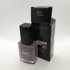 AVON NAILWEAR SPEED DRY+ 30 NAIL ENAMEL~VARNISH ~ GRAY FLASH ~ NEW OLD STOCK