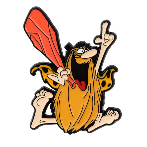 Captain caveman enamel pin - captain,