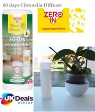 Zero In 60 Day Citronella Diffuser Indoor Outdoor Pest Control Fly Killer