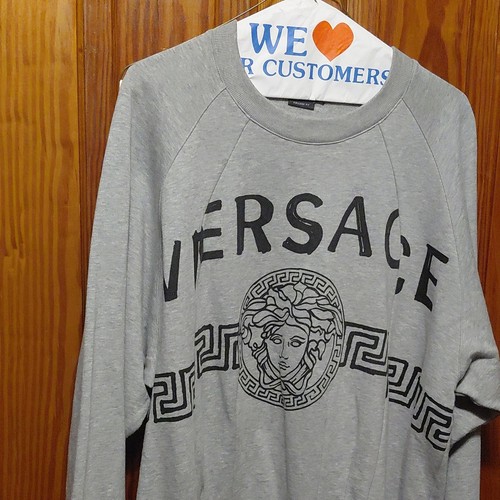 Versace gray crewneck - versace,