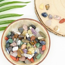 Mixed Tumbled Stones Polished Natural Crystal Gemstones Gift  50-60 Stones 250g