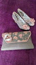 Matching Grey Shoes And Clutch