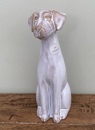 Next ornament dog grey glazed - ornament,