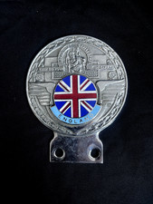 BEHOLD ST CHRISTOPHER WITH ENAMEL Union Jack Flag/England CAR BADGE