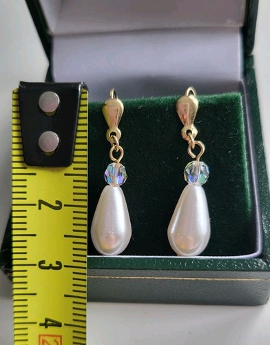 9ct gold vintage faux pearl
