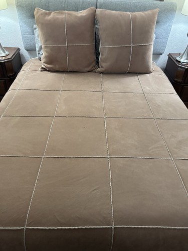 Pottery barn camel faux - camel, suede