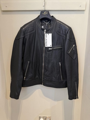 Belstaff black leather - belstaff, t-racer