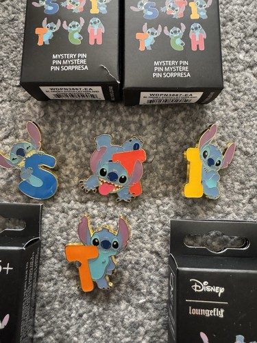 Stitch letter pins - stitch, loungefly
