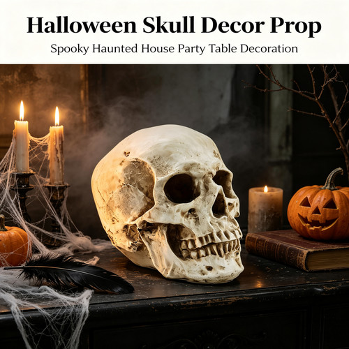 Human skull replica - human, resin