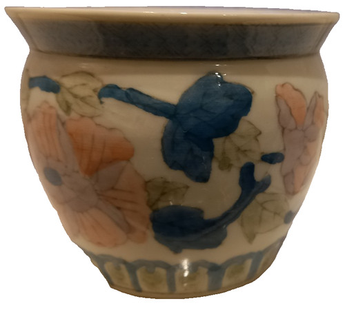 Chinese china pot - china, floral
