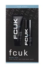 FCUK Urban Gift Set for Him Mens Hair & Body Wash 250ml Body Spray 200ml NEW