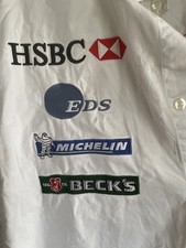 Jaguar F1 Team Pit Crew Shirt XL - 100% Cotton - Embroidered HSBC Michelin Becks