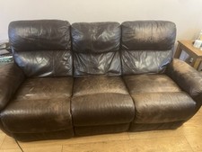 Leather Electric Recliner Sofa 3-Seater, 2-Seater, Arm Chair and a Footstool