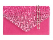 Fuchsia Pink Diamante Overlay