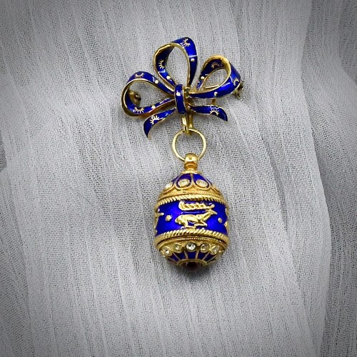 Vintage faberge enamel egg - vintage,