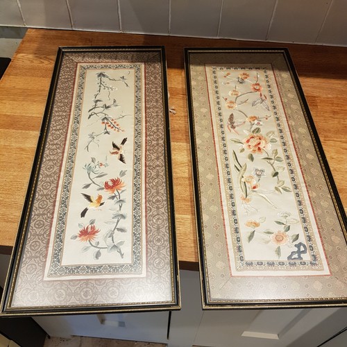 Pair vintage chinese silk - chinese,