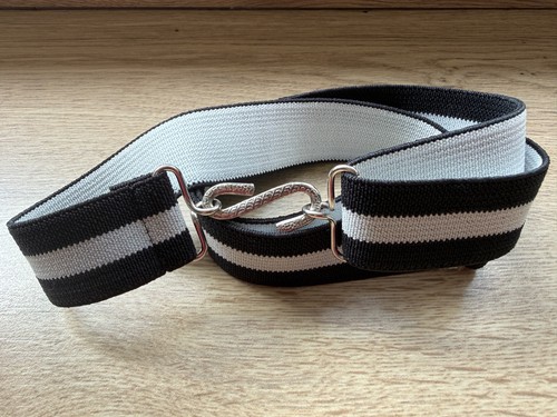 Elasticated snake belt black - snake, &