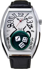 FRANK MIURA Men's Macau Gamble Watch LTD Black Dice Reproduction Casino FM12K