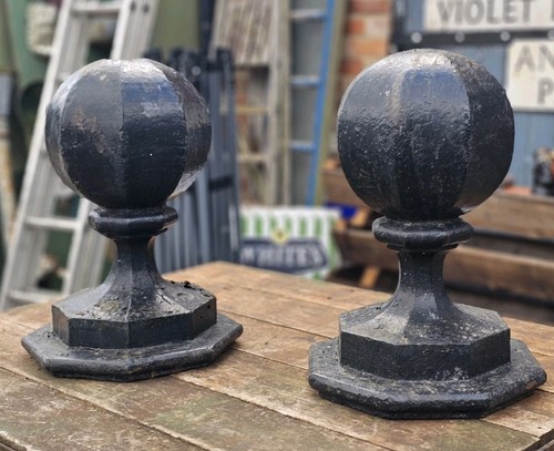 Antique pair solid cast iron - pair,