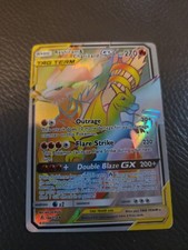 Pokemon Card Reshiram & Charizard Tag Team GX Rainbow