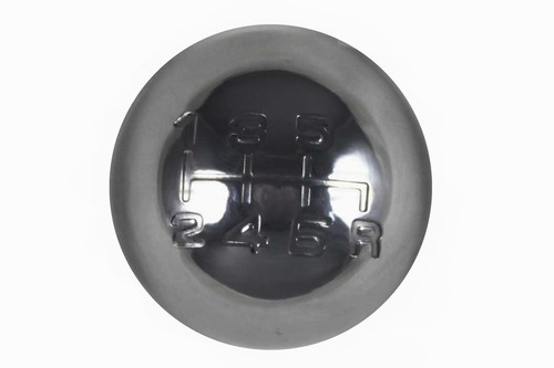Silver gear shift knob round - silver,