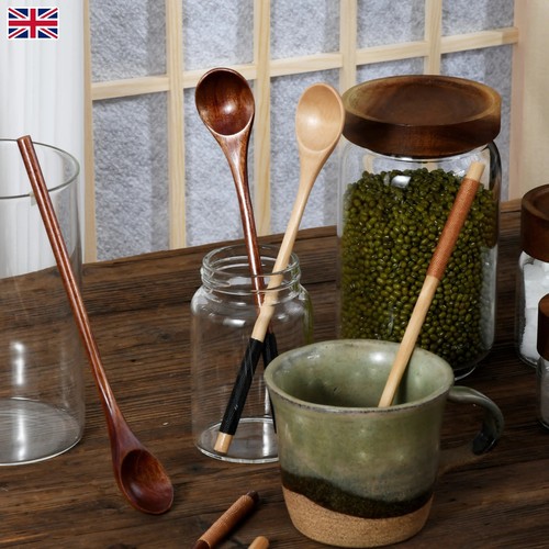 Wooden tea spoon long coffee - wooden,