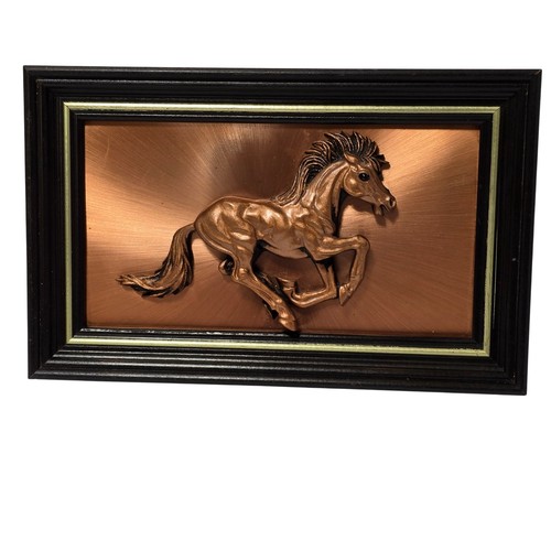 Vintage copper horse - horse, relief