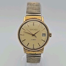 VINTAGE Sekonda Poljot Mens Watch USSR : 17 Jewels Wind Up Soviet Classic Style 