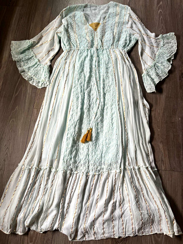 Light blue white - light, lace
