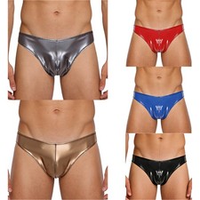 Mens Wet Look Faux Leather